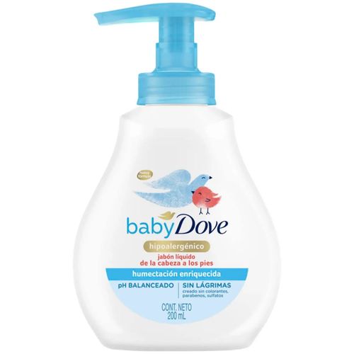 Dove Líquido Baby Humectación Enriquecida Frasco X 200 Ml Jabón Unilever