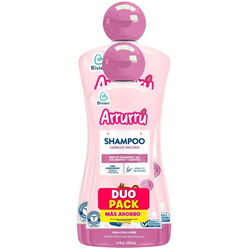 Shampoo Arrurrú Cabello Oscuro 400Ml + Shampoo Cabello Oscuro 220Ml Belleza Express