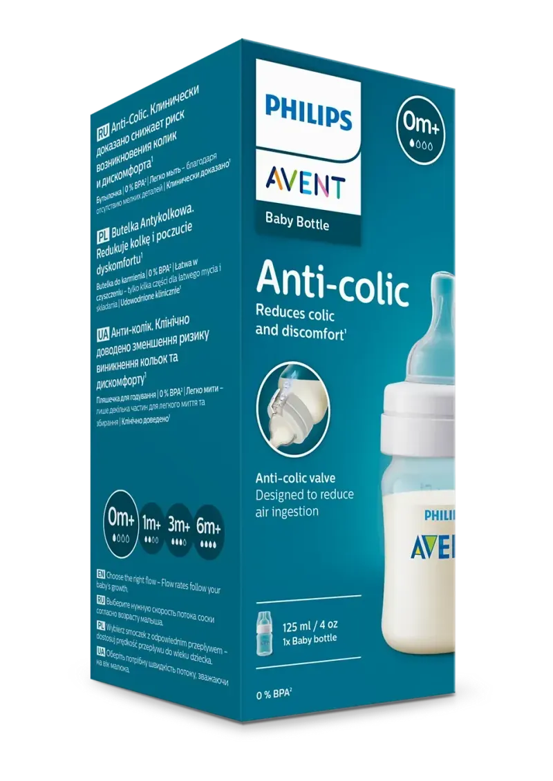 Biberón Anticólico x4 onzas marca Avent