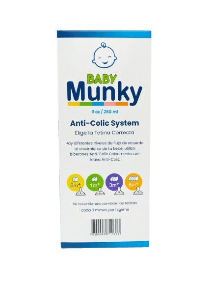 Tetero Baby Munky Anticólico - 9 onzas