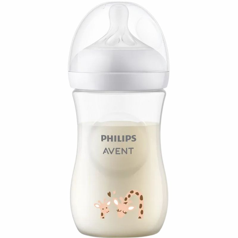 Biberon Natural 3.0 Decorado Jirafa Avent