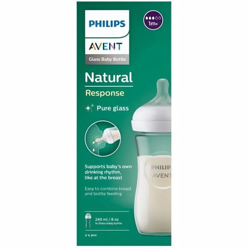 Tetero Avent Natural Response Vidrio 8 oz - Unidad