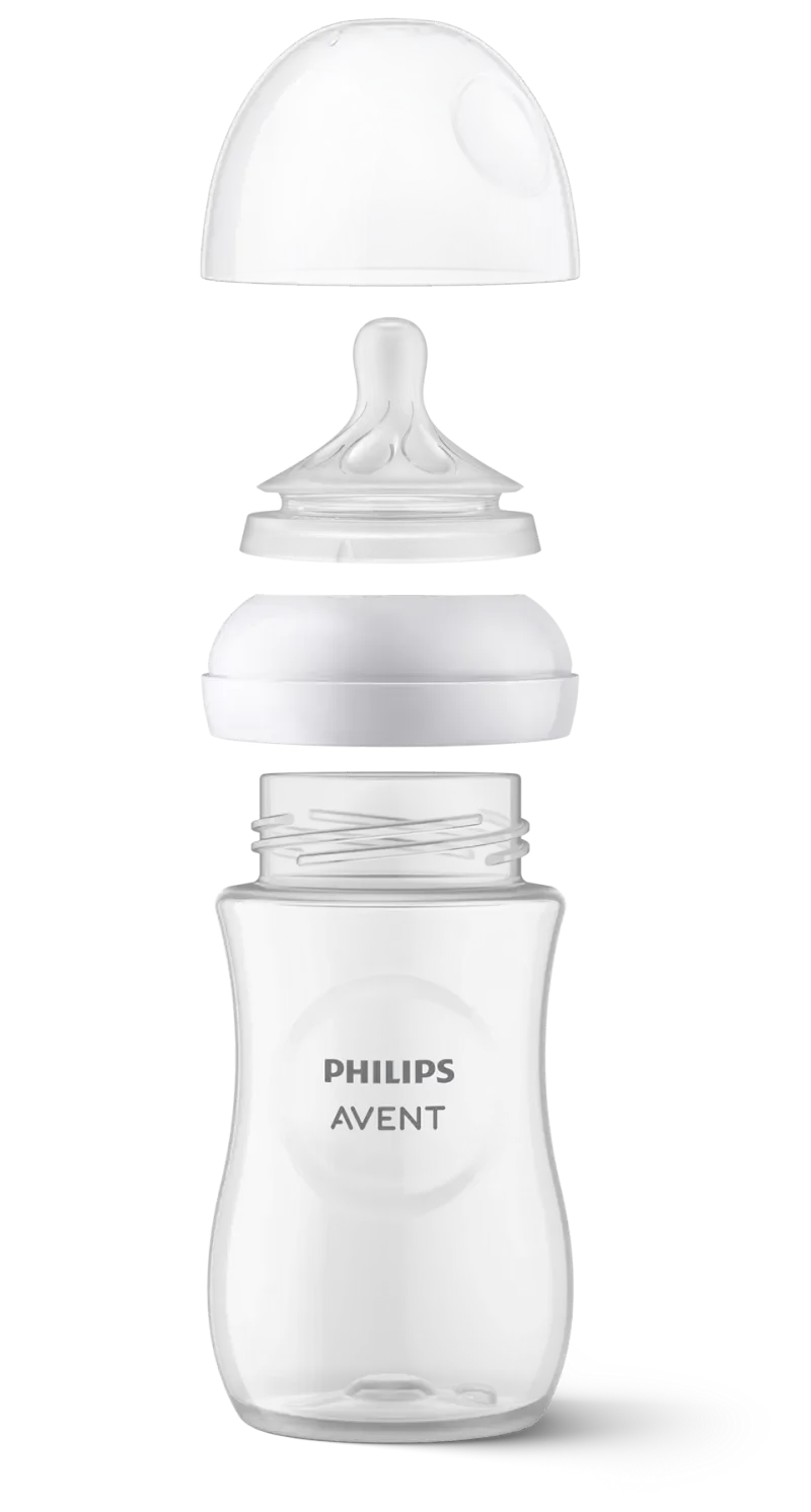 Biberón Avent Natural Respuesta Rosa 9Oz