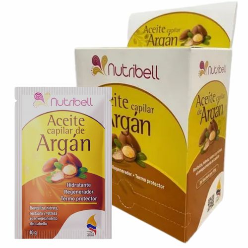 Aceite De Argán Nutribell Caja X 36 Sachet 10 Gr