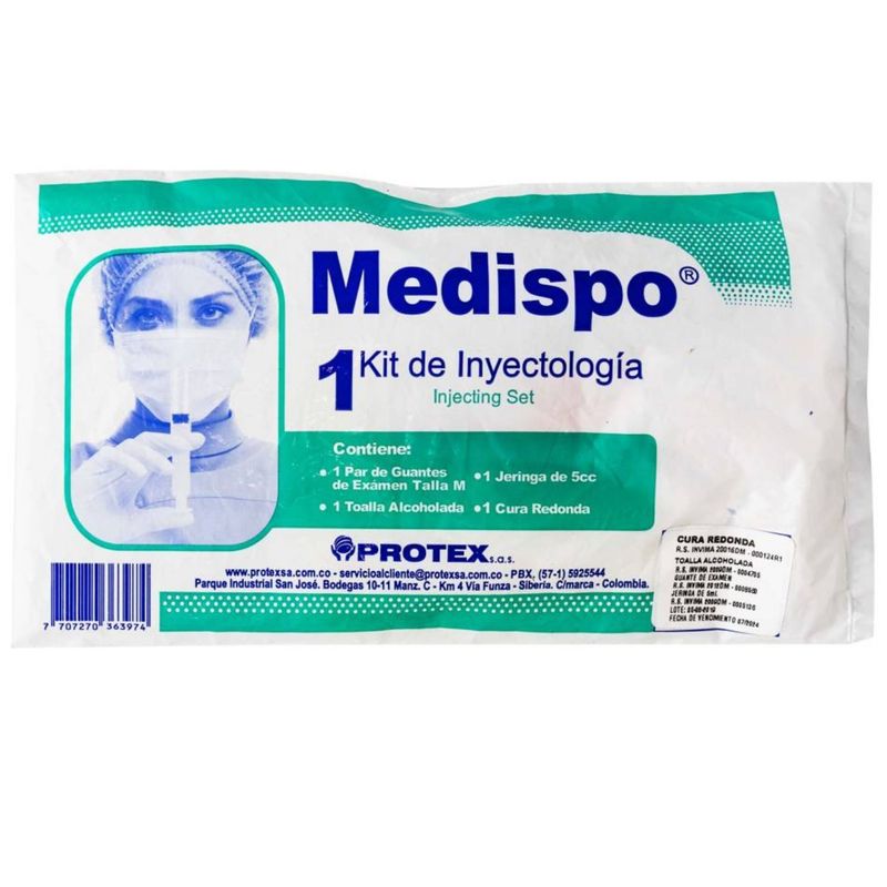 Kit de inyectología médica marca Protexión
