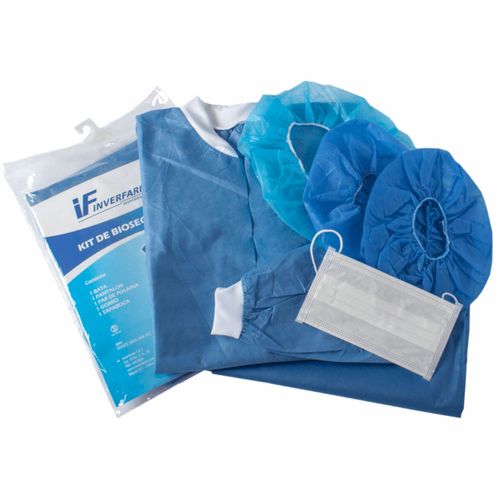 Kit Bioseguridad Bata Pantalón Polaina Gor Tapa Boc Un Inverfarma