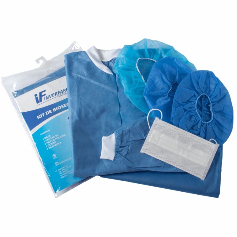Kit Bioseguridad Bata Pantalón y Polaina