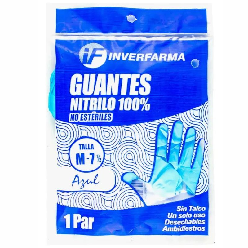 Guante Nitrilo Azul Talla M x 2 Unidades