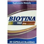 Biotina 900 Mcg Caja X 30 Cápsulas Naturalmente