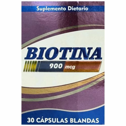 Biotina 900 Mcg Caja X 30 Cápsulas Naturalmente