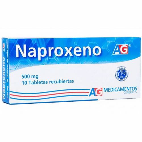 Naproxeno 500 Mg Caja X 10 Tabletas Ag