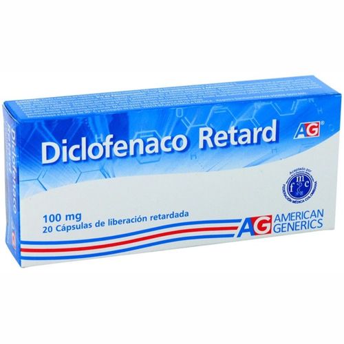 Diclofenaco Retard 100 Mg Caja X 20 Cápsulas American Generics
