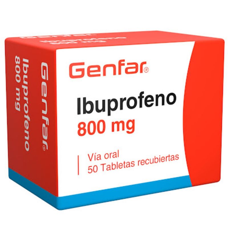 Ibuprofeno 800 Mg Caja X  50 Tabletas Genfar
