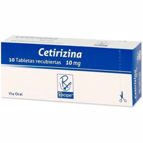Cetirizina 10 Mg Caja X  10 Tabletas Reci