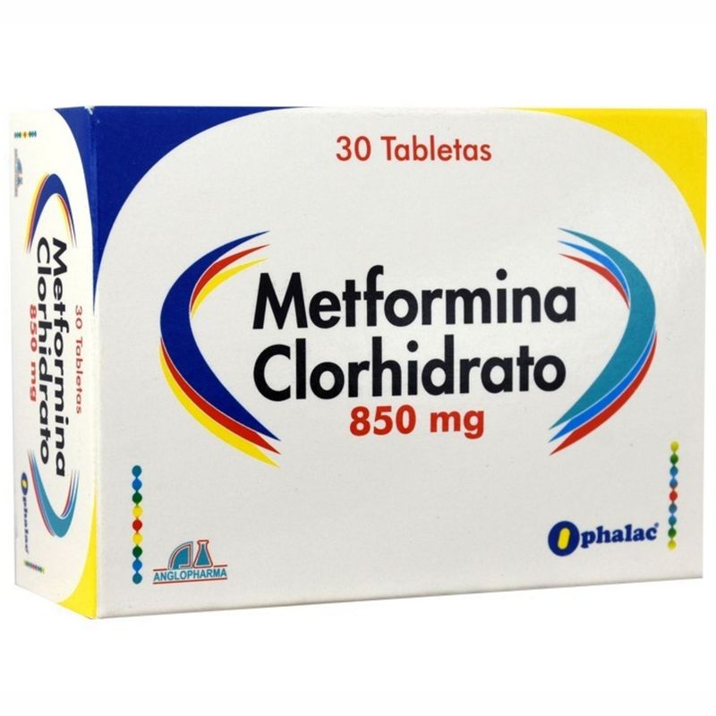 Metformina 850 Mg Caja 30 Tabletas Anglopharma