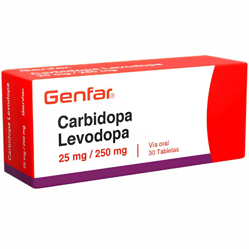 Carbidopa Levodopa 25/250 Mg x 30 Tabletas