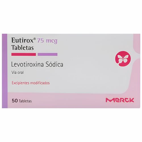 Eutirox Levotiroxina Sódica 75 Mcg Caja X 50 Tabletas Merck