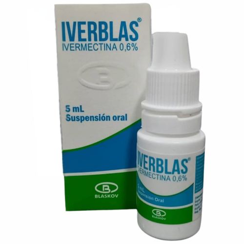 Iverblas Ivermectina 6 Mg Frasco X 5 Ml Suspensión Oral Blaskov