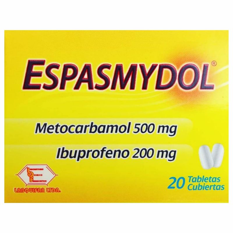 Espasmydol metocarbamol ibuprofeno Labquifar