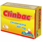Clinbac Clindamicina 300 mg 24 Cápsulas