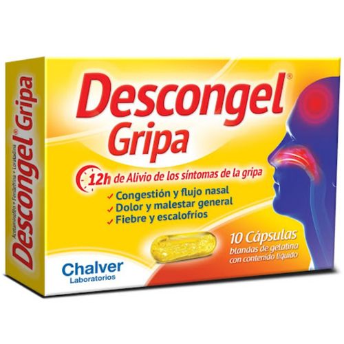 Descongel Gripa Acetaminofén 500 Mg Fenilefrina 10 Mg Loratadina 5 Mg Caja X 10 Cápsulas Chalver