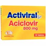 Activiral Aciclovir 800 mg 10 Tabletas
