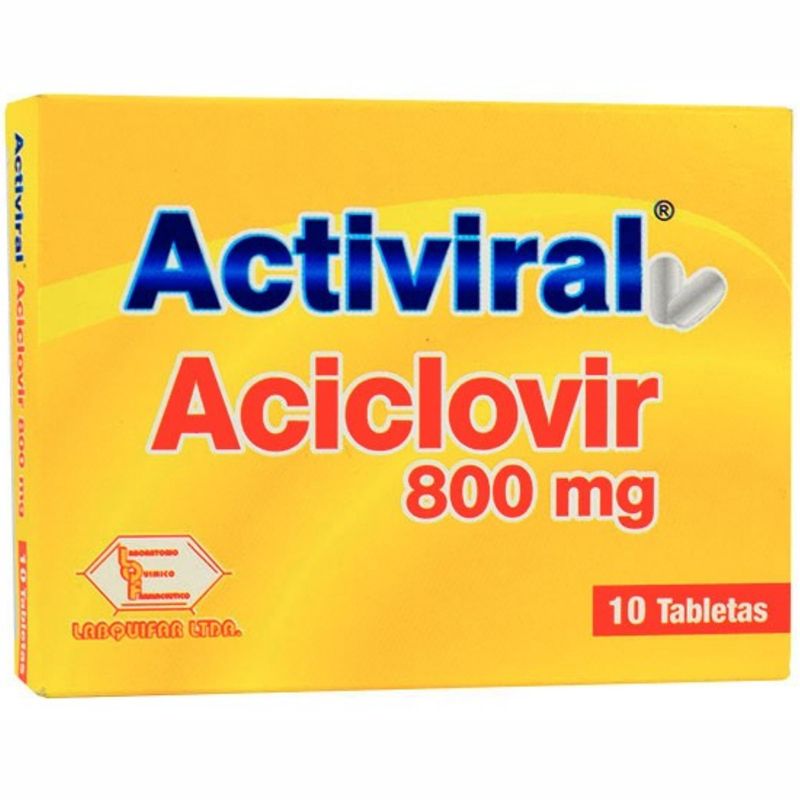 Activiral Aciclovir 800 mg 10 Tabletas