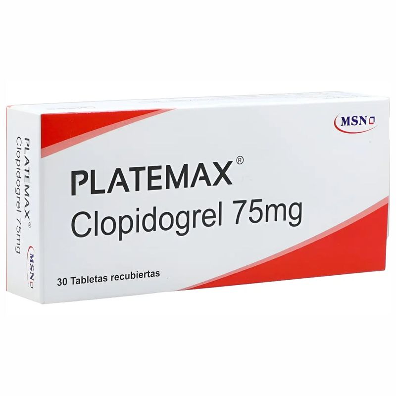 Platemax Clopidogrel 75 mg 30 Tabletas