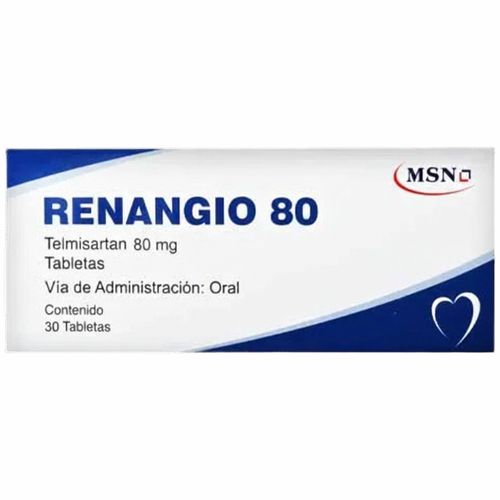 Renangio Telmisartan 80 Mg Caja X 30 Tabletas Msn Labs