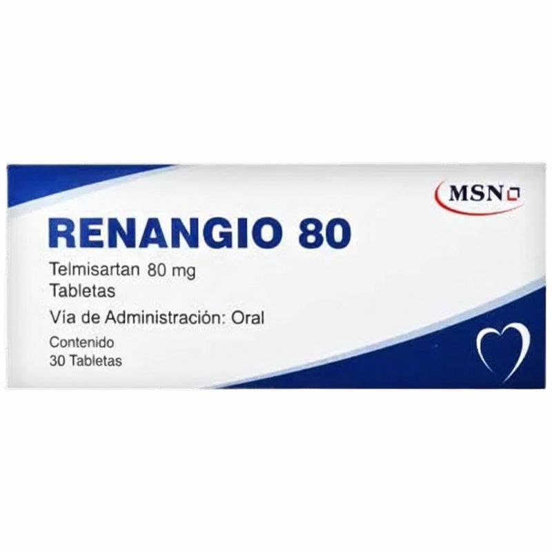Renangio Telmisartán 80 Mg x 30 Tabletas