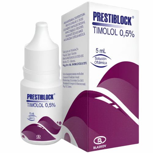 Prestiblock Timolol 5 Mg Solución Oftálmicas Frasco X 5 Ml Blaskov