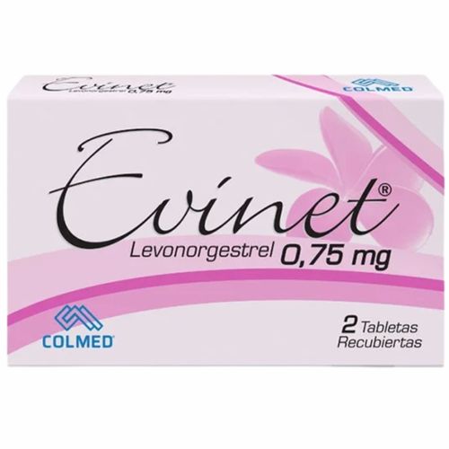 Evinet Levonorgestrel 0.75 Mcg Caja X 2 Tabletas Colmed