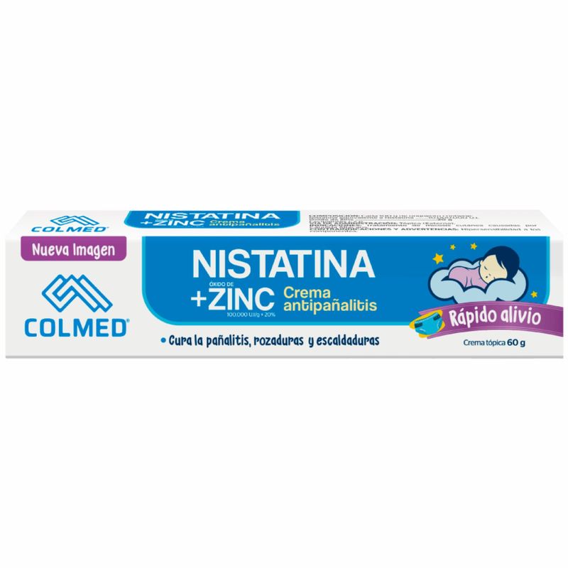 Nistatina Oxido Zinc Tubo 60 Gr Crema Colmed