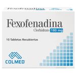 Fexofenadina 180 mg 10 Tabletas Colmed