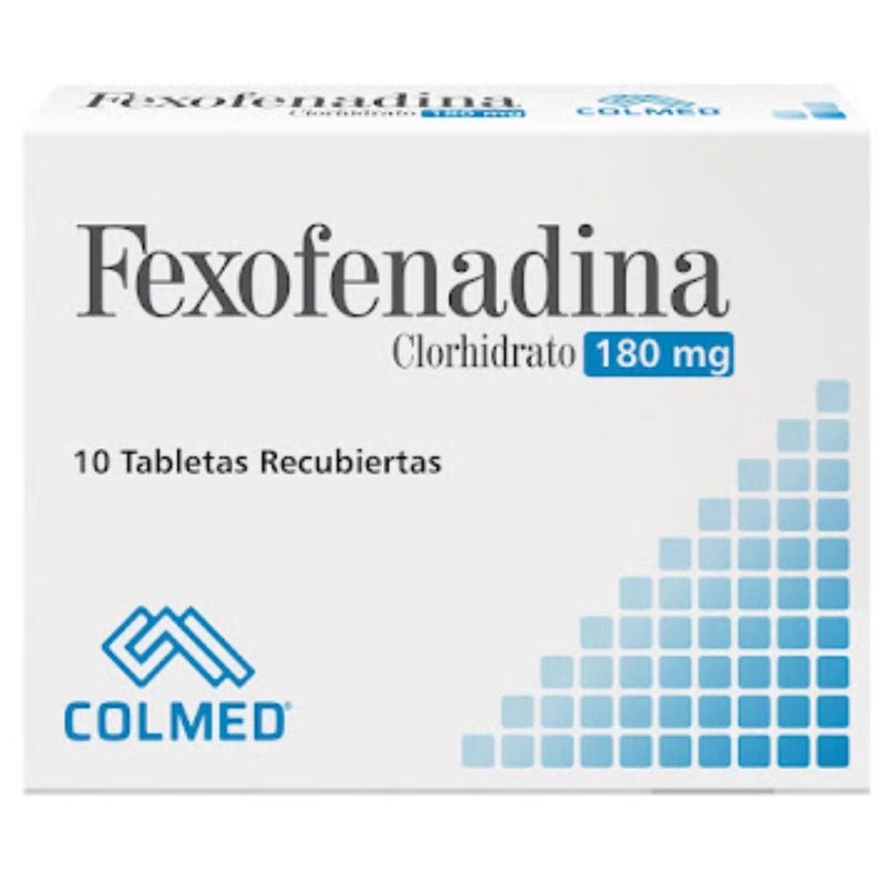 Fexofenadina 180 mg 10 Tabletas Colmed