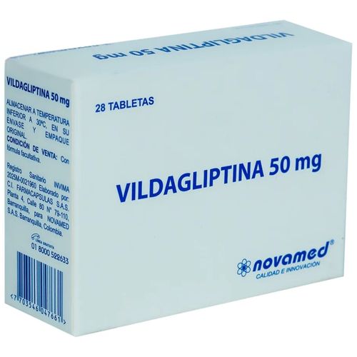 Vildagliptina 50mg Novamed - Caja x 28 tabletas