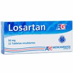 Losartan 50 Mg Caja X  15 Tabletas Ameg