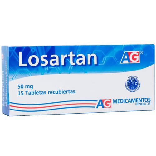 Losartan 50 Mg Caja X 15 Tabletas American Generics
