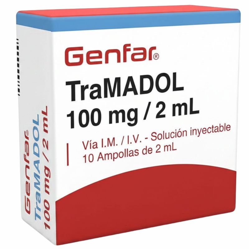 Tramadol 100 mg Inyectable 10 Ampollas
