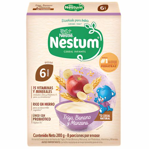 Cereal Nestum De Trigo Manzana Y Banano X 200 Gr