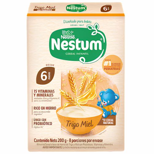 Cereal Infantil Nestum Trigo Miel En Polvo Caja X 200 Gr Nestle