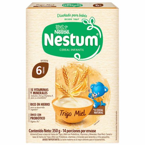 Cereal Infantil Nestum Trigo Miel En Polvo Caja X 350 Gr Nestle