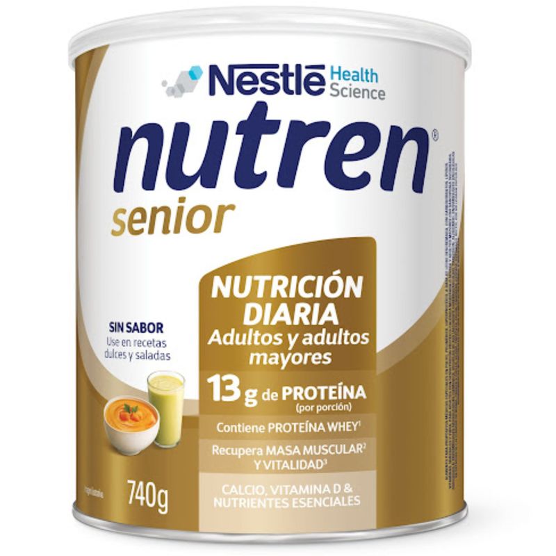 Nutren Senior Nutrición Sin Sabor Lata 740 Gr