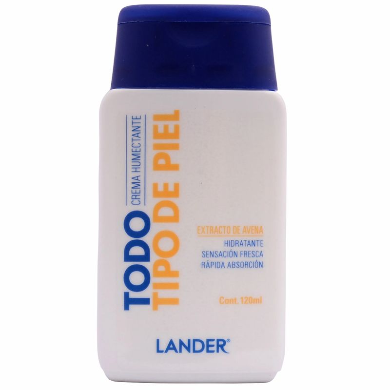 Crema Humectante Lander Avena Frasco X 120 Ml