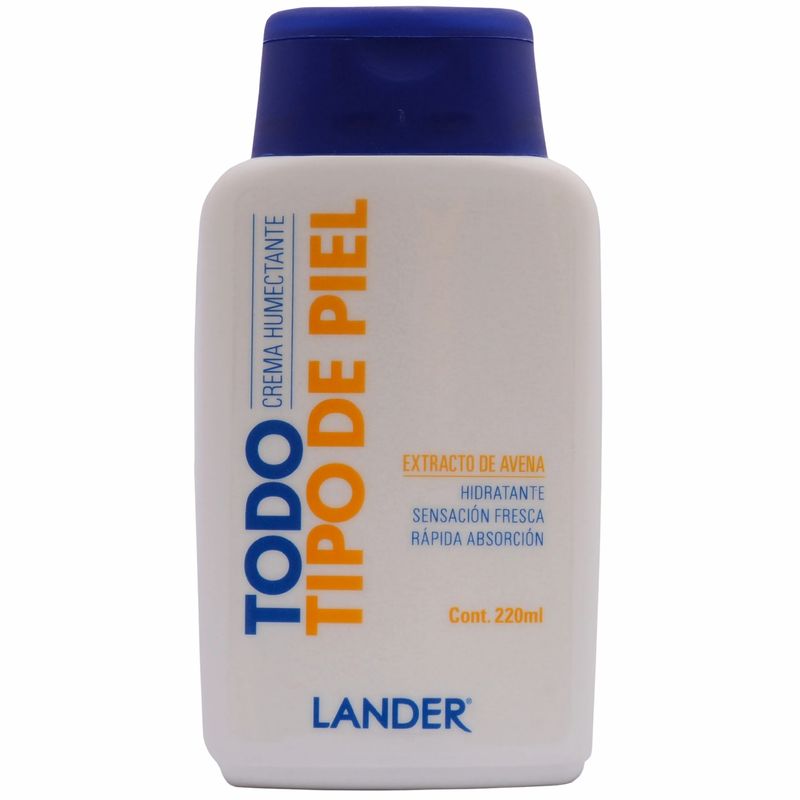 Crema Humectante Lander Avena Frasco X 220 Ml