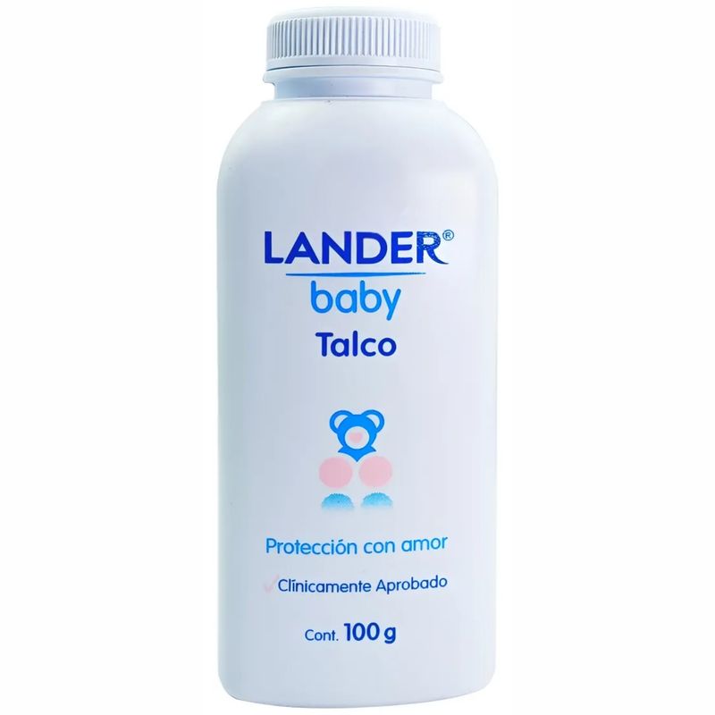 Talco Lander bebé frasco x100 gr suave