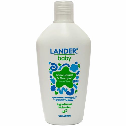 Baño y Shampoo Lander Bebé Frasco X 250 ml