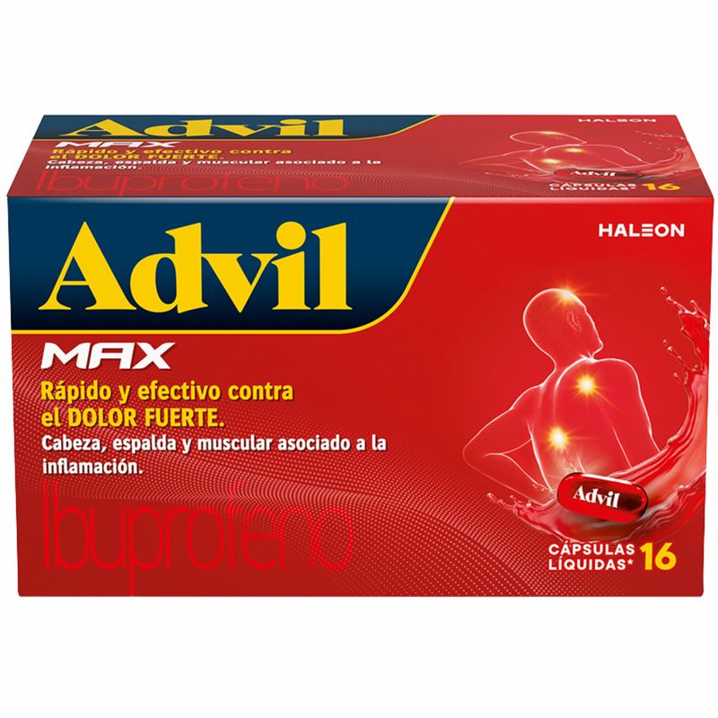 Advil Max frasco x16 cápsulas uso oral