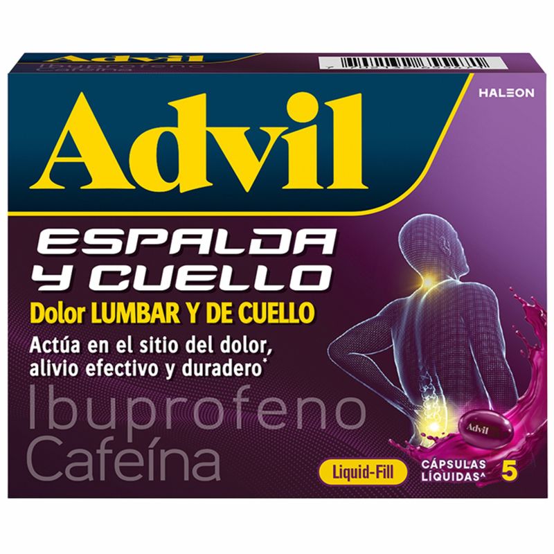 Advil Alivio Espalda y Cuello Caja x 5 Cápsulas