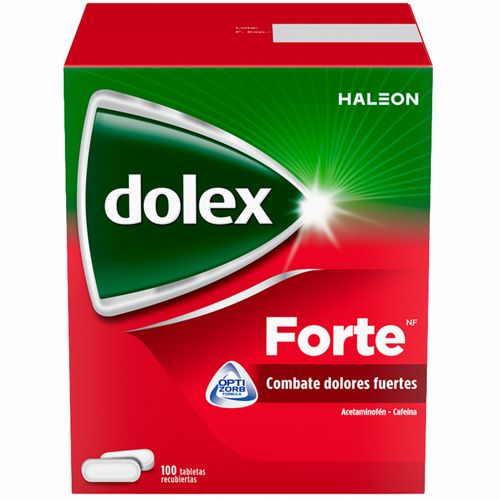 Dolex Forte Acetaminofén + Cafeína 500/65Mg Caja X 100 Tabletas Gsk